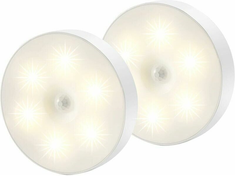 WAY - LED-Nachtlicht, magnetisches Bewegungsmelderlicht für den Innenbereich mit kostenlosen Klebepads, überall anzubrin...