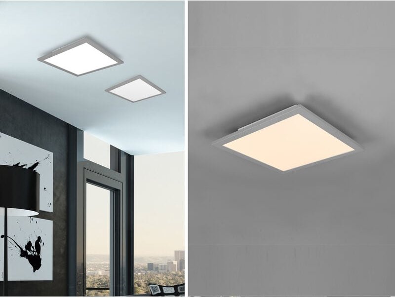 Reality - led Deckenleuchte alpha Titan Panel eckig Ultra Slim, Quadrat 29cm