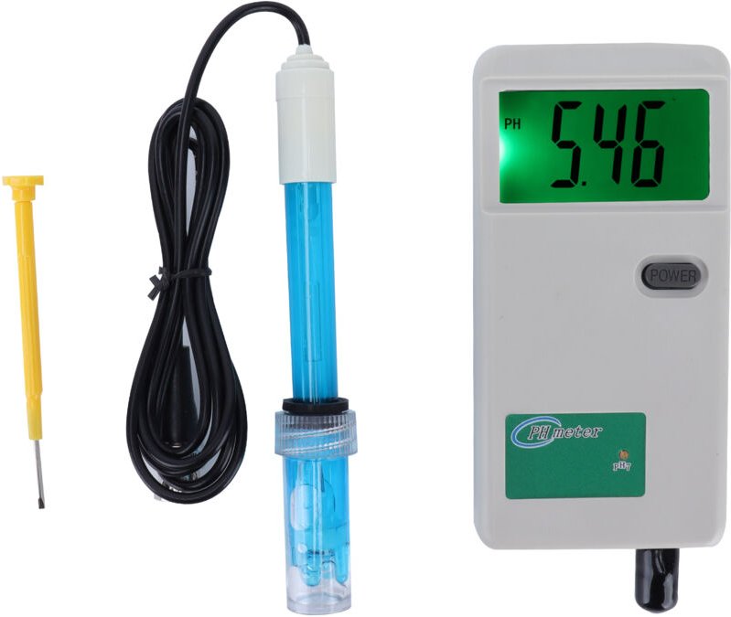 Tragbares pH-Messgerät Professionelles digitales pH-Meter für Aquarium, Hydrokultur, Schwimmbad & Labor ±0,1 Genauigkeit...