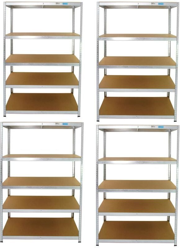 4er Set xxl Schwerlastregal 180x120x60 cm 875 kg Traglast Lagerregal Werkstattregal Weitspannregal