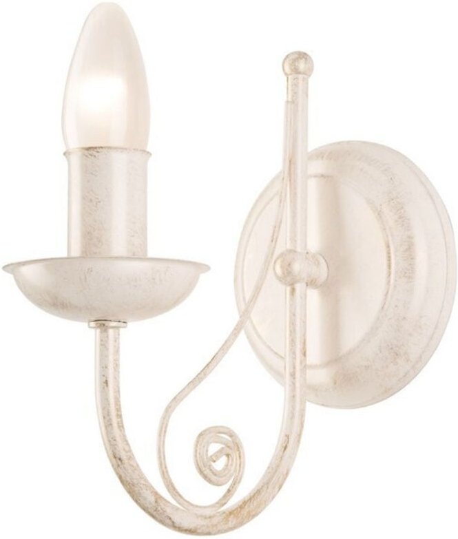 Lamkur Donato Kerzen-Wandleuchte mit Stoffschirmen, weiß, 1x E14