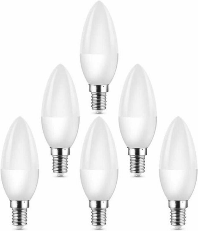 Mumu - Kleine LED-Glühbirnen mit E14-Edison-Schraube, entspricht einer 40-W-Halogenlampe C37, 400 lm, 3000 k, Warmweiß, ...