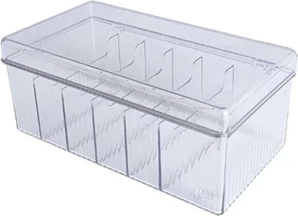 Kabelaufbewahrungsbox aus Kunststoff mit Deckel, Kabel-Organizer-Etui (transparent)