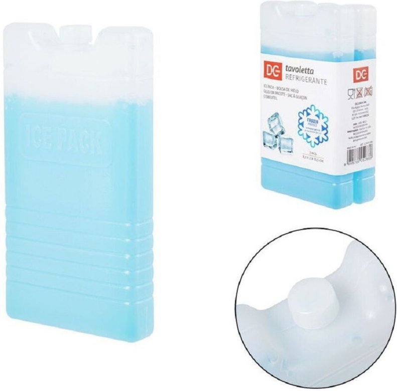 Trade Shop Traesio - Trade Shop - set 2 pz tabelle refrigeration 8.2X2X15.5 cm trasparente borse termiche 0225400 -