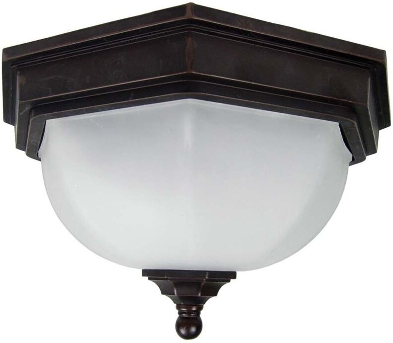 Elstead - Fairford - 2 Licht Badezimmer Flush Deckenlaterne Bronze IP44, E27