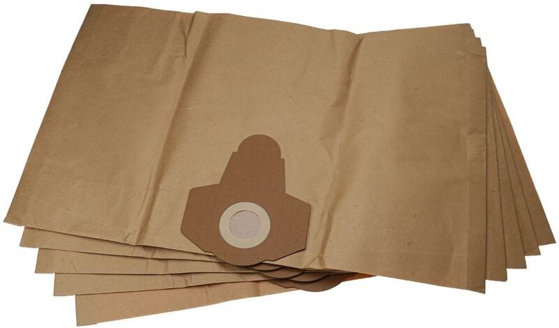 5x Staubbeutel kompatibel mit Parkside pnts 1400 B1 ian 74286, pnts 1400 C1 ian 89964 Staubsauger - 38,5cm x 26cm braun ...
