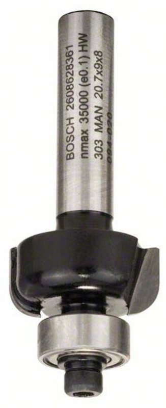 Thumbnail - Hohlkehlenfräser, 8 mm, R1 4 mm, d 20,7 mm, l 9 mm, g 53 mm