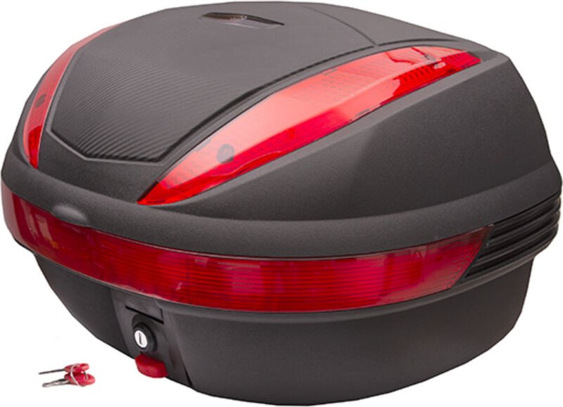 Moretti-Kofferraum, MR-707, 30 l, schwarz, roter Reflektor