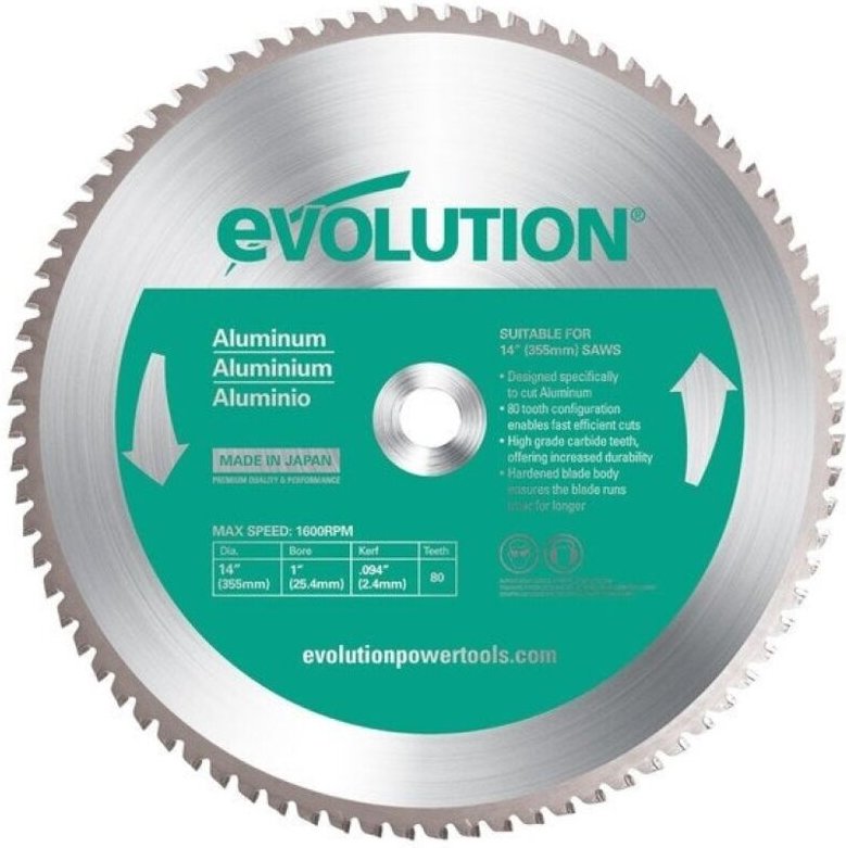 Hartmetallklinge für Aluminium D.355 mm EVOLUTION