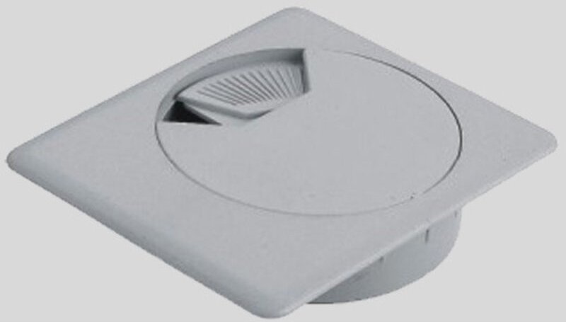 2 quadratische Kabeldurchführungen (73 x 73 mm, versenkt, 60 mm Durchmesser) für Schreibtisch, Tisch, Kabelstecker, Comp...