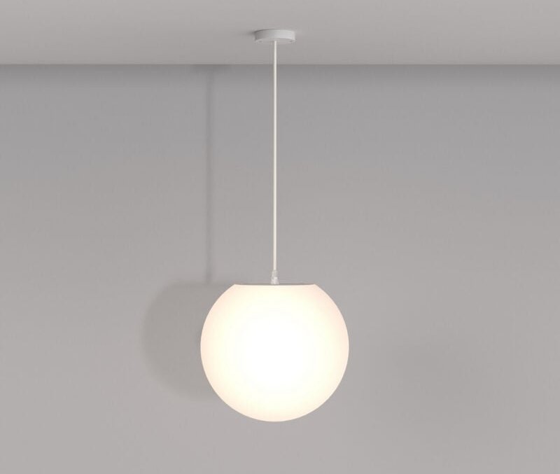 Maytoni - Hängelampe Hängeleuchte Außenlampe Kugelleuchte Pendellampe IP54 weiß h 150cm