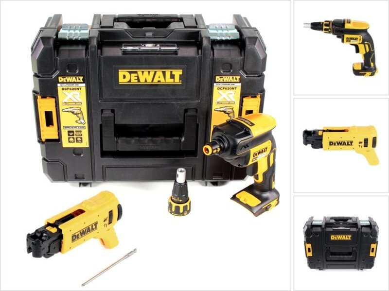 DeWalt DCF 620 NT Akku Trockenbauschrauber 18V 1/4" Brushless + TSTAK + Magazinvorsatz - ohne Akku, ohne Ladegerät
