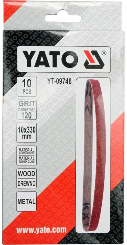 Yato - endloses schleifband 10 stk P120 10X330MM YT-09746