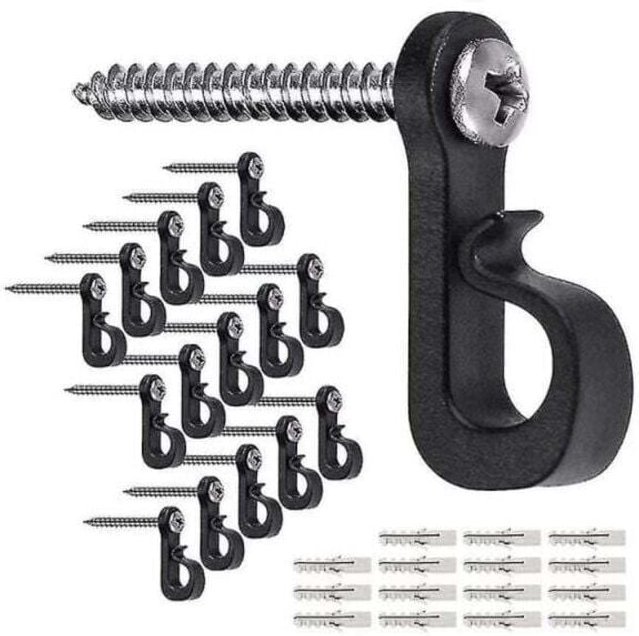 Set mit 40 S-förmigen Haken für Zuhause mit Schrauben für Garage, Neujahr, Außenbereich, einfach zu verwenden.