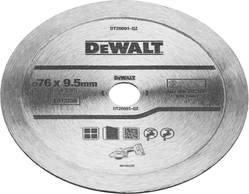 Fliesen-Diamanttrennscheibe 76mm DT20591-QZ - Dewalt