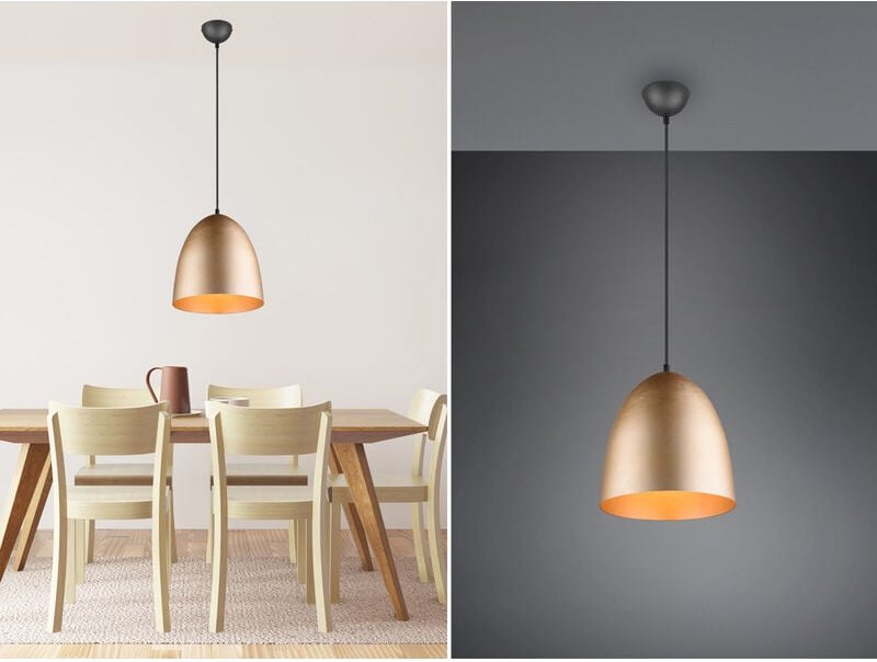 LED Pendelleuchte einflammig Metall Messing rund, Ø 25cm