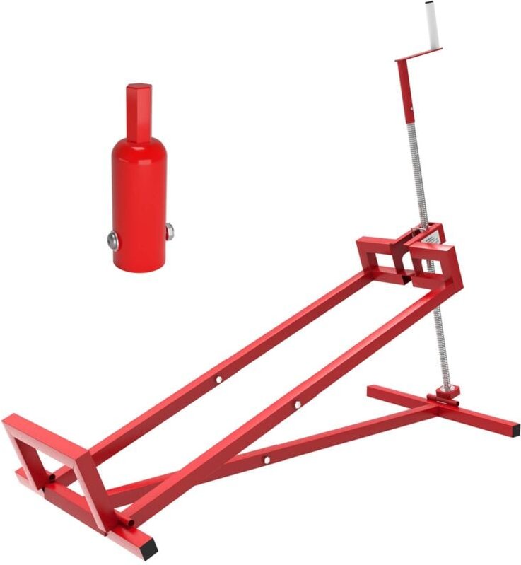 Wiltec - Hebevorrichtung Aufsitzmäher bis 400 kg inkl. Adapter, Heber für Rasentraktor bis 35° Neigung