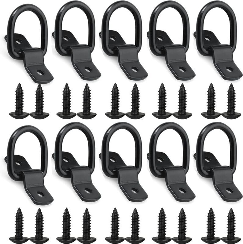 Kcvv - D-Ring-Zurrring, D-Ringe, 10 Stück Befestigungsring für Anhänger, lkw, Transporter, Boot, Seil