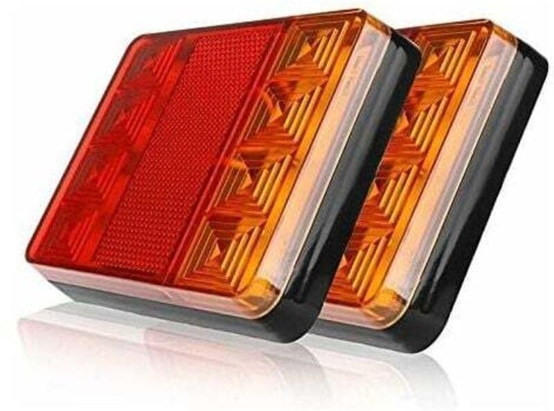SNQ - Stück Anhänger-Rücklichter, 8 LED-Rücklichter für Auto-LKW, wasserdichte Warnleuchten, Rücklichter für Anhänger, l...