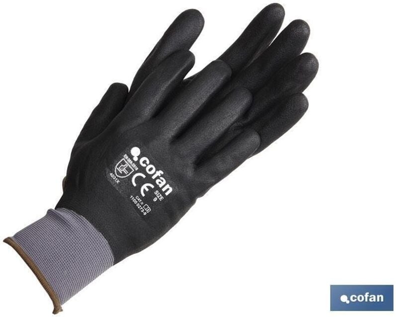 Schaum-Nitril-T-10-Vollimprägnierter Handschuh