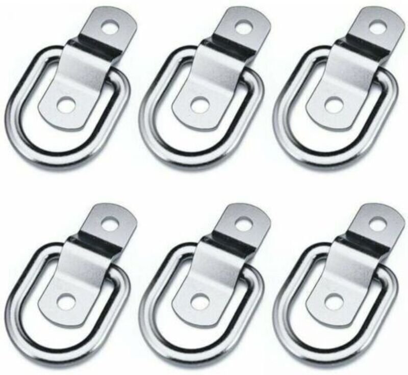 Set mit 6 robusten Zurrringen zur Montage, Befestigung, Gurtbefestigung, Klampe, Haken, Anhängerkupplung, Anhängeranker