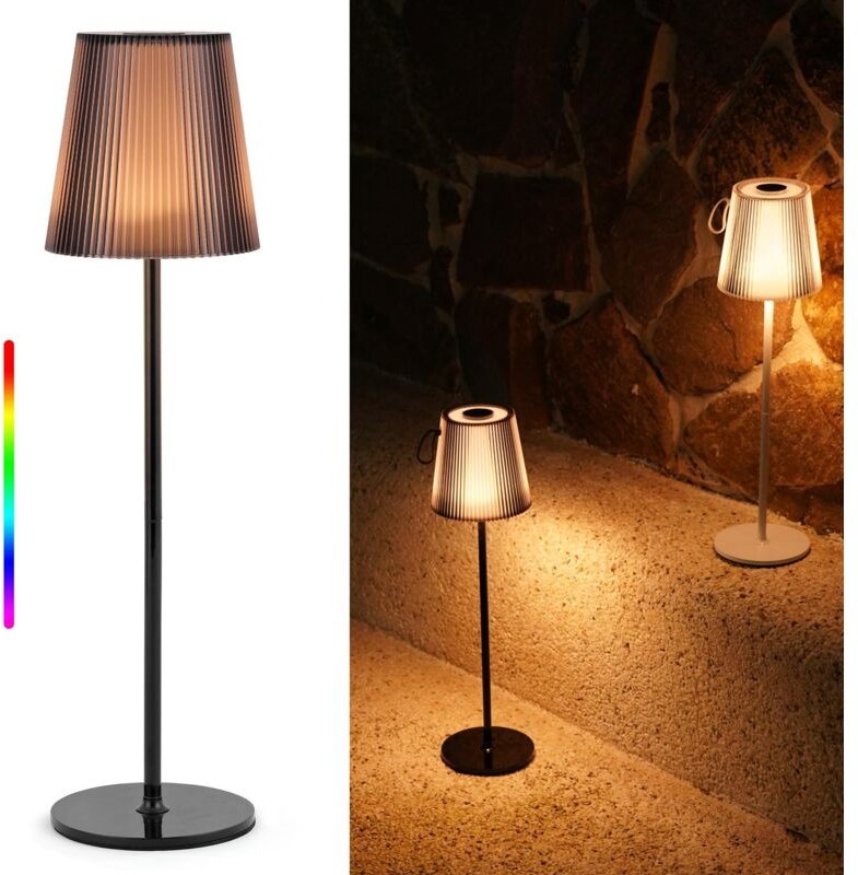 Kabellose LED Tischlampe dimmbar mit RGB Licht