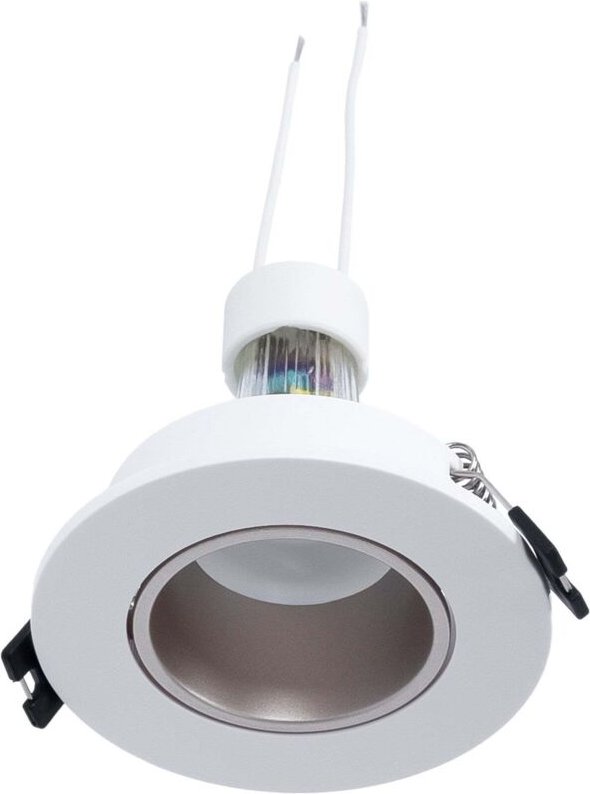 Einbaustrahler Set Ø90mm (weiß/champagner) + GU10 5,4W + Fassung