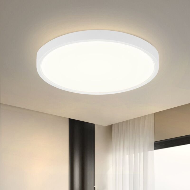 Thumbnail - GBLY Deckenlampe LED Deckenleuchte Küche - 15W Schlafzimmerlampe Flach Badlampe 4000K Schlafzimmer Deckenbeleuchtung IP4...