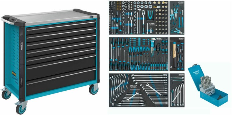 Wkz.wagen 179NXXL-7/340 B959xT518xH1020mm 600kg 7 Schubl.340-tlg.Stahlbl.