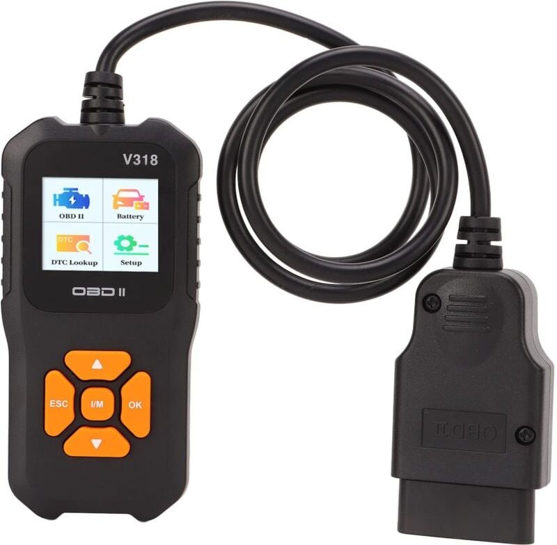 Ej.life - Motor Fehlercodeleser, V318 OBD2 Scanner 1,8 Zoll Farbbildschirm 10 Sprachen Fehlercodeleser Autodiagnosetool
