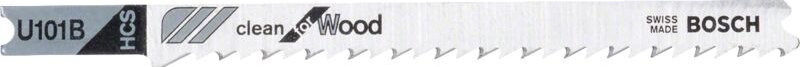3x Stichsägeblatt u 101 b Clean for Wood - 2608630565 - Bosch