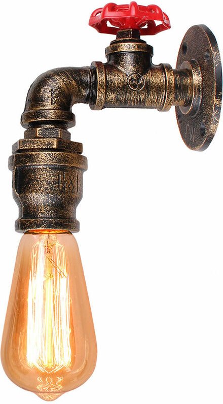 Wandleuchte Kerze, Vintage Industrielle Wasserrohr Wandlampe, Kreative Steampunk Art Lampe Decor E27 Fassung Innen für W...