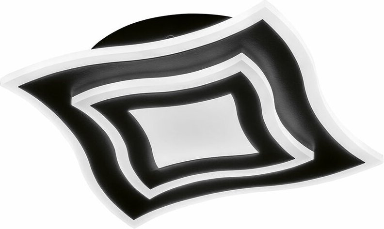 Fischer Leuchten - led Deckenlampe Deckenleuchte Wohnzimmerlampe Esszimmerleuchte Schlafzimmerlampe, Metall schwarz, Fer...