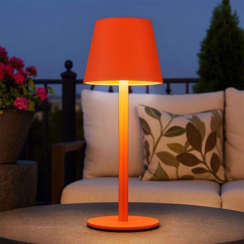 Globo Lighting - Außenleuchte Tischlampe Akku Tischleuchte Touchdimmer Flaschenaufsatz cct, rot, usb-c, led 3W 200Lm war...