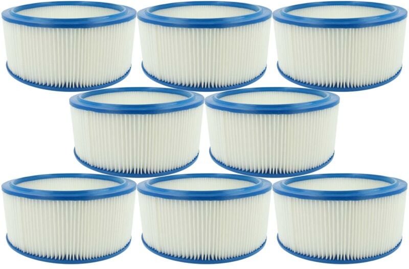 8x Filterelement Ersatz für Hilti asr 988405AG008, 371145 für Nass-/Trockensauger - Feinstaubfilter - Vhbw