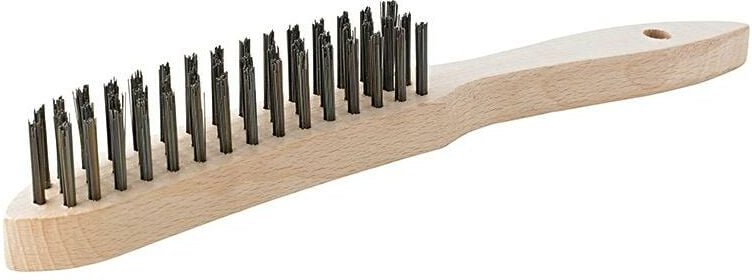 Handdrahtbürste Stahl glatt 3-reihig mm Format