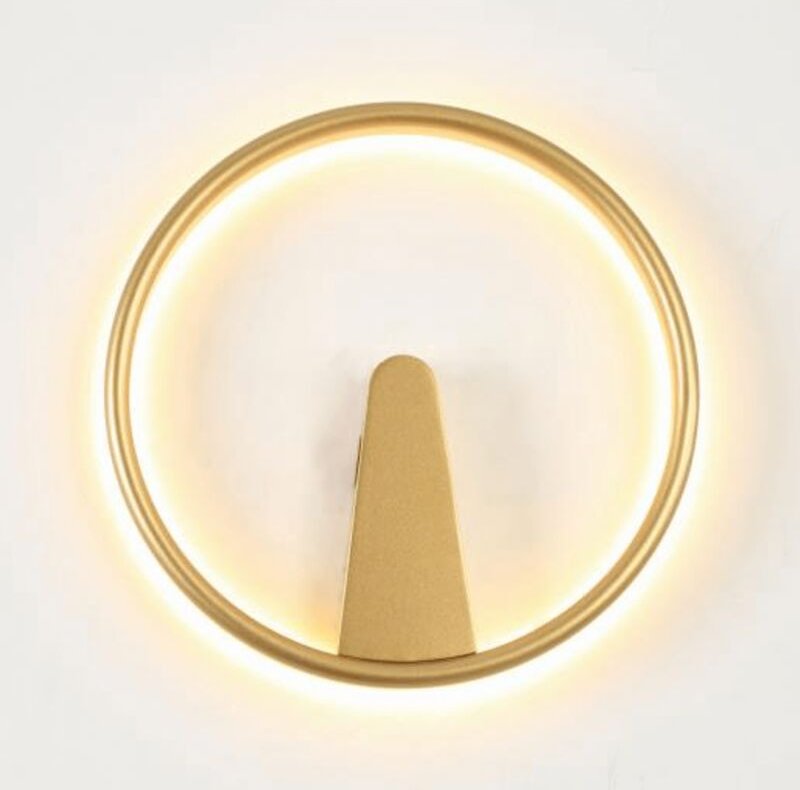 Minimalistische LED-Wandleuchte Kreis gold - Scott