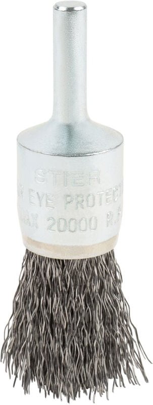 Pinselkopfbürste, Bürstendurchmesser 22 mm, Schaftdurchmesser 6 mm, 0,25 mm, gewellt, Edelstahl, Pinselbürste, Drahtbürs...