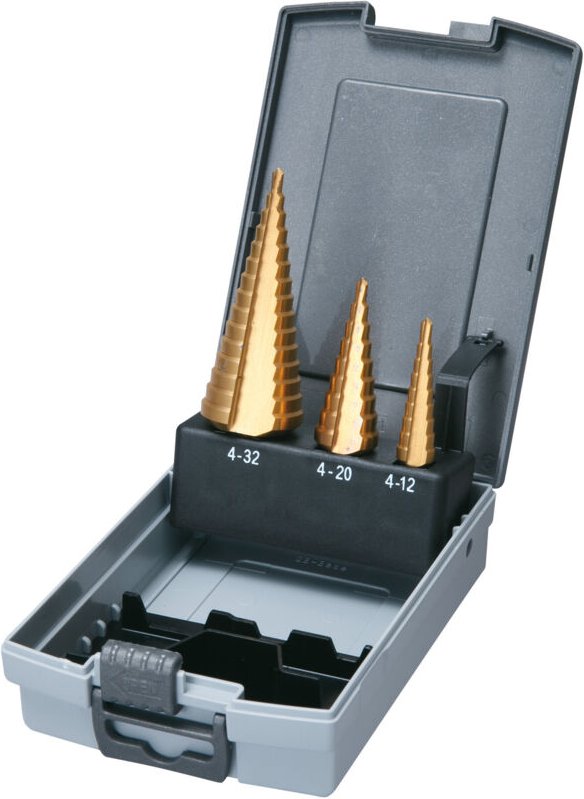 Hss Titan Stufenbohrer-Set ø 4-12, 4-20, 4-32 mm, 1/4 6-kant und Rundschaft - Makita