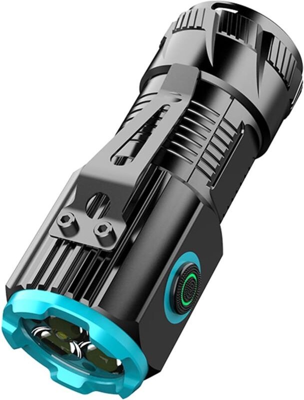 Dolaso - 1000 Lumen Mini-Multifunktions-LED-Taschenlampe, wiederaufladbar, mit Notfall-Blitzlicht und 1200-mAh-Akku, Not...