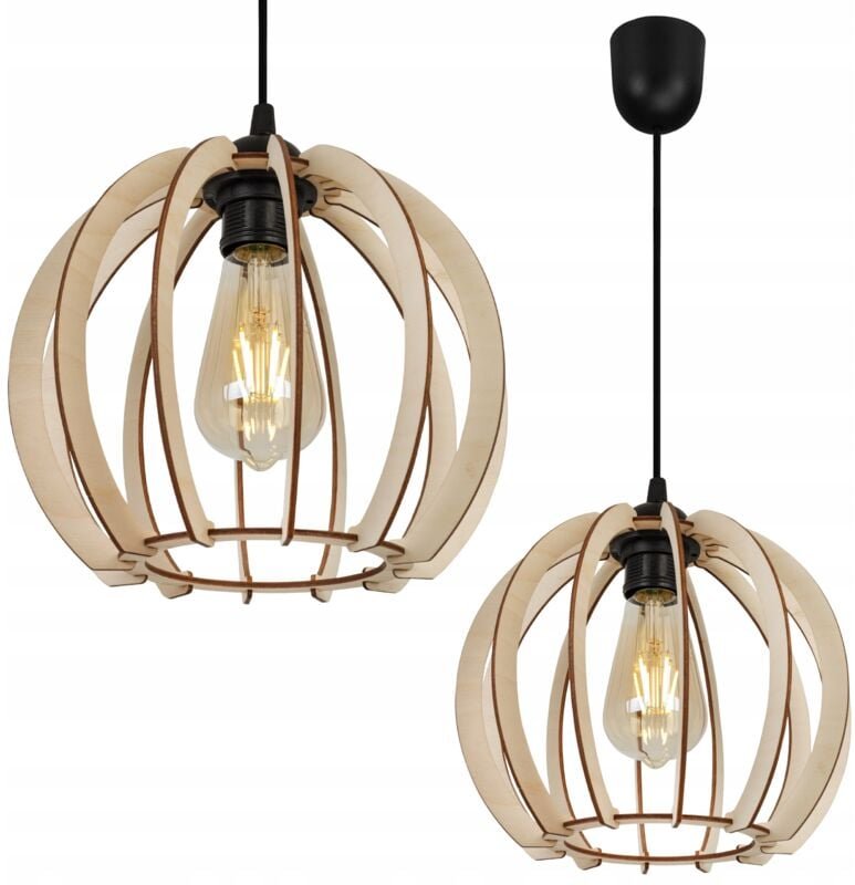 Moderne Led-Deckenhängelampe Aus Holz