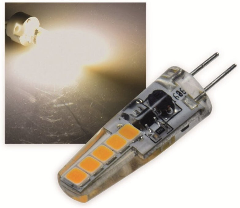 Chilitec - LED-Lampe Silikon W2, G4, eek: f, 2 w, 190 lm, 3000 k, warmweiß
