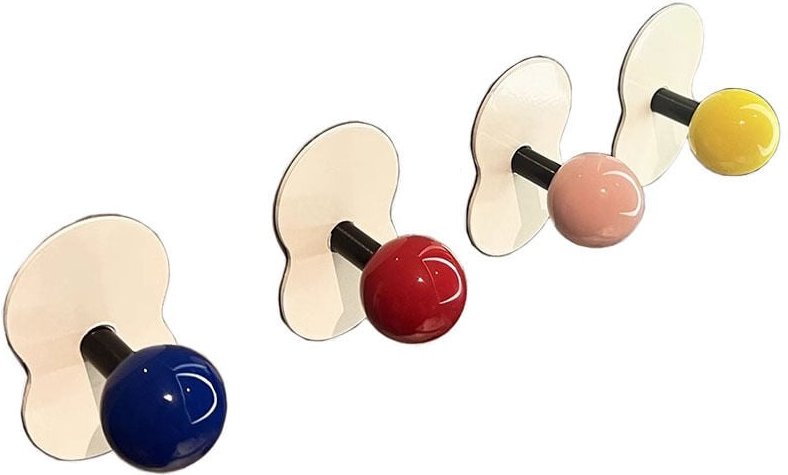 Sollbry - Set mit 4 selbstklebenden Wandhaken, selbstklebende Wandhaken, robust, ohne Nägel, zum Aufkleben an der Wand f...