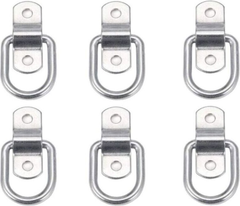 Set mit 6 robusten Zurrösen zur Montage, Sicherung, zum Verzurren, für Klampen, Haken und Anhängeranker. Zurrösen.