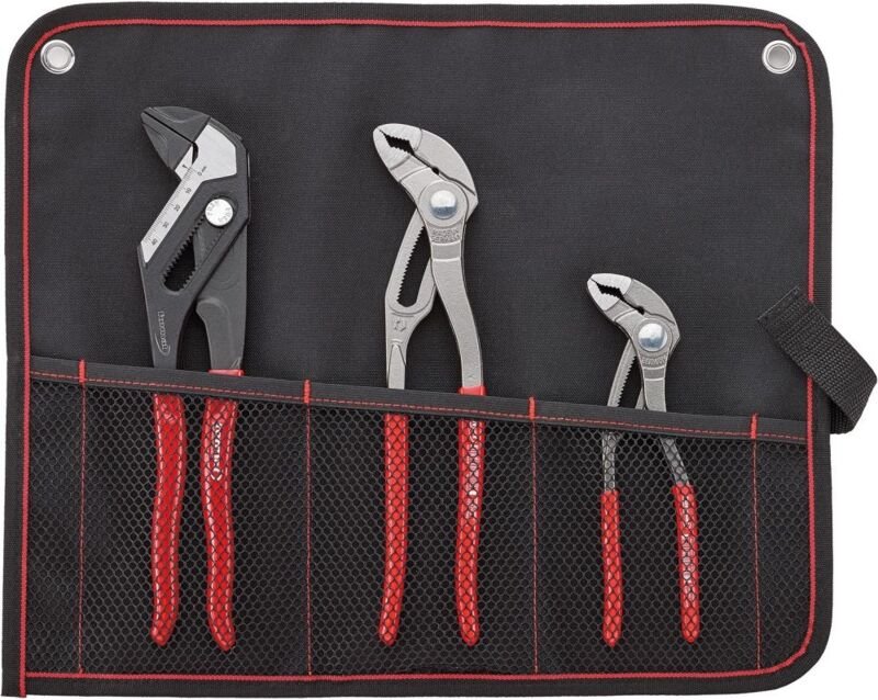 Wasserpumpen- und Zangenschlüssel-Satz 3-teilig in Rolltasche FORMAT