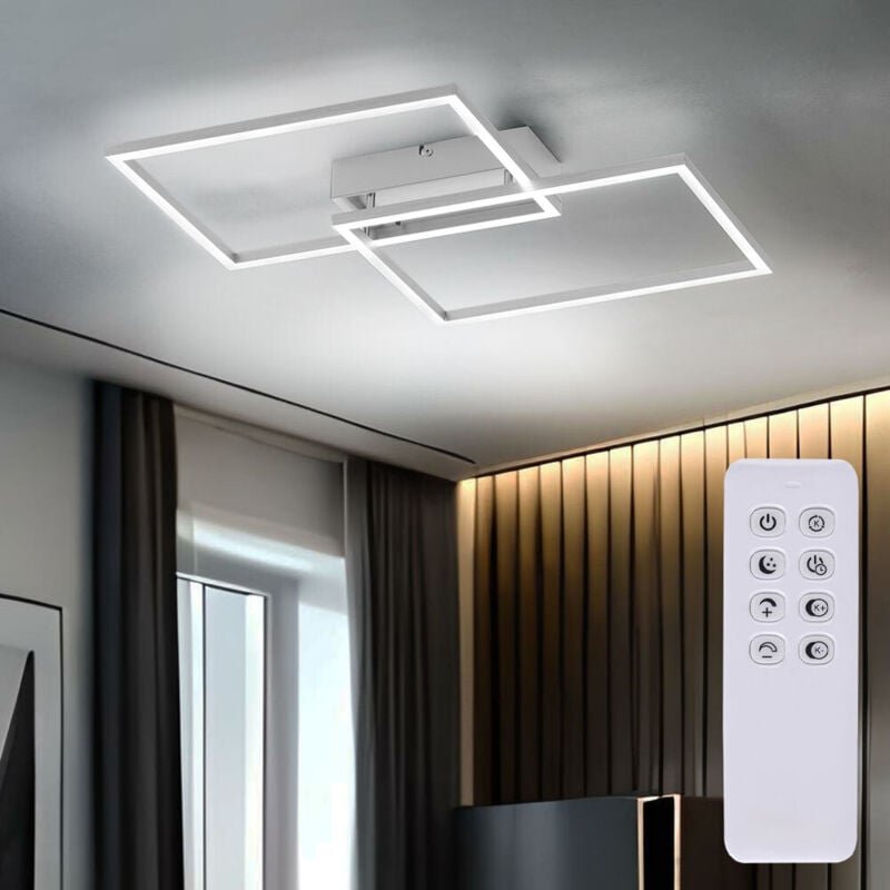 Leuchten Direkt - Design led Decken Leuchte Wohn Zimmer Flur Lampe cct fernbedienung silber