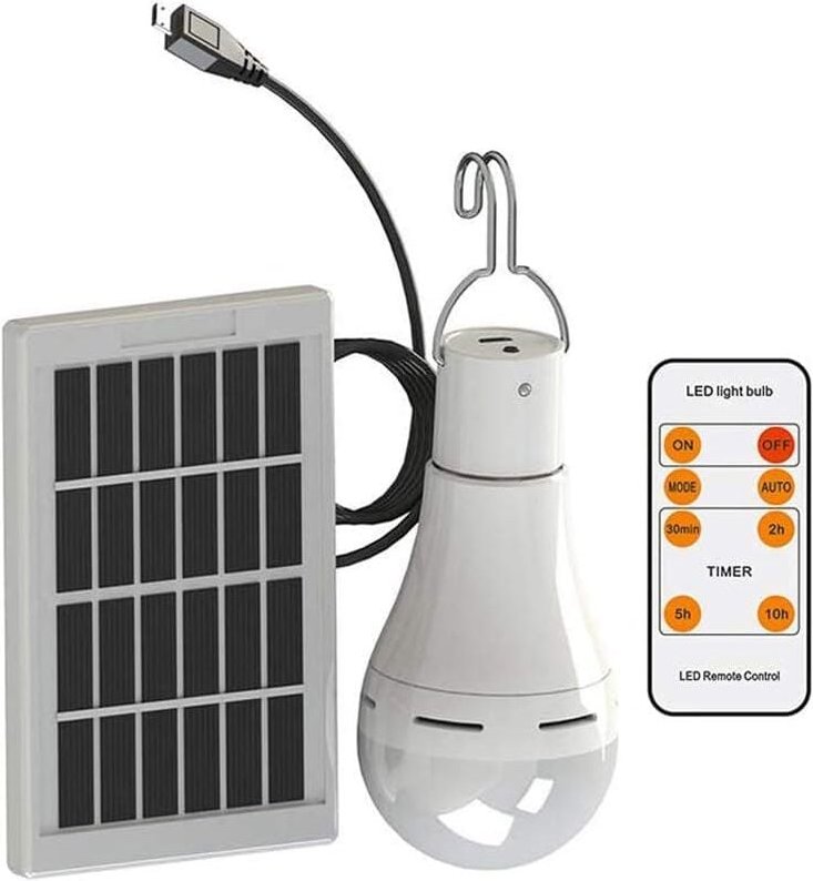 Wiederaufladbare Zeltlaterne mit tragbarer solarbetriebener Hängelampe mit Fernbedienung, Beleuchtung für Camping (7 w)