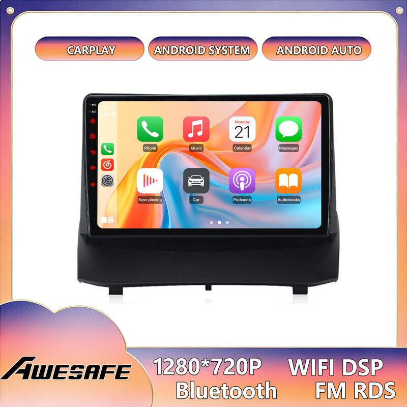 AWESAFE Autoradio Android 13 2GB+32GB für Ford Fiesta (2009–2017) 9'' Touchscreen mit CarPlay GPS Bluetooth Android Auto