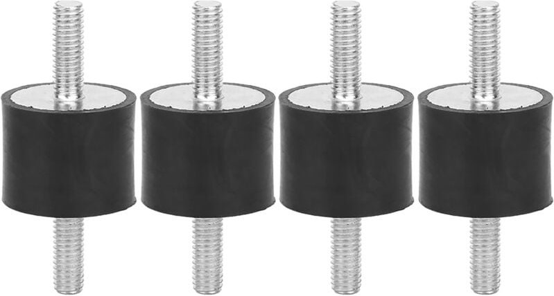 Ej.Life 4 Stück M6-Gummilager mit Außengewinde, Anti-Vibration, Silentblock, für Auto-Bootsbehälter (VV25 x 20 M6 x 18)