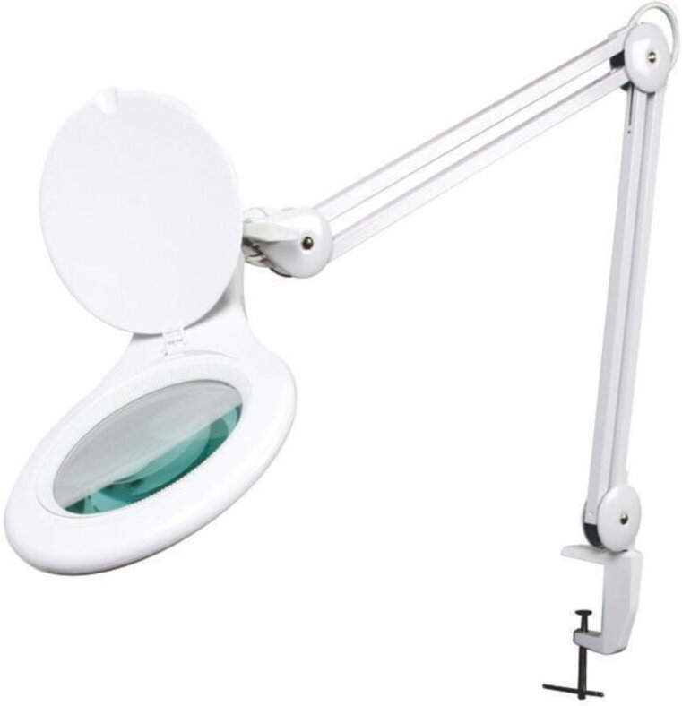 Thumbnail - LED-Schreibtischlampe mit Lupe - 5 Dioptrien - 4 W - 48 LEDs - weiß